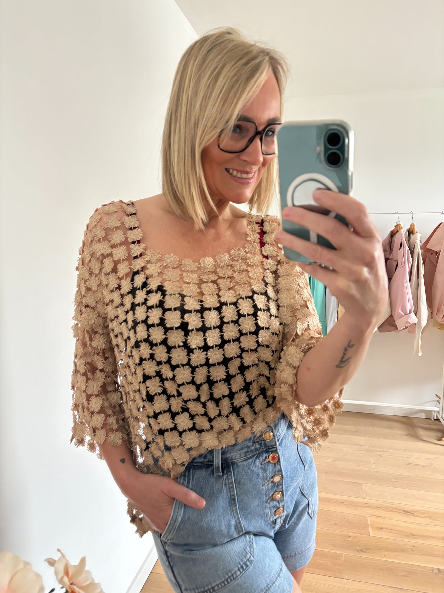 Linsey top | Goud