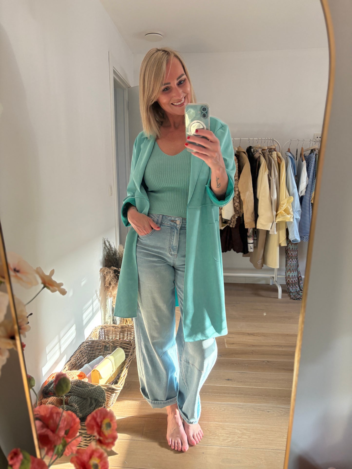 Maïté vest | Mintgroen