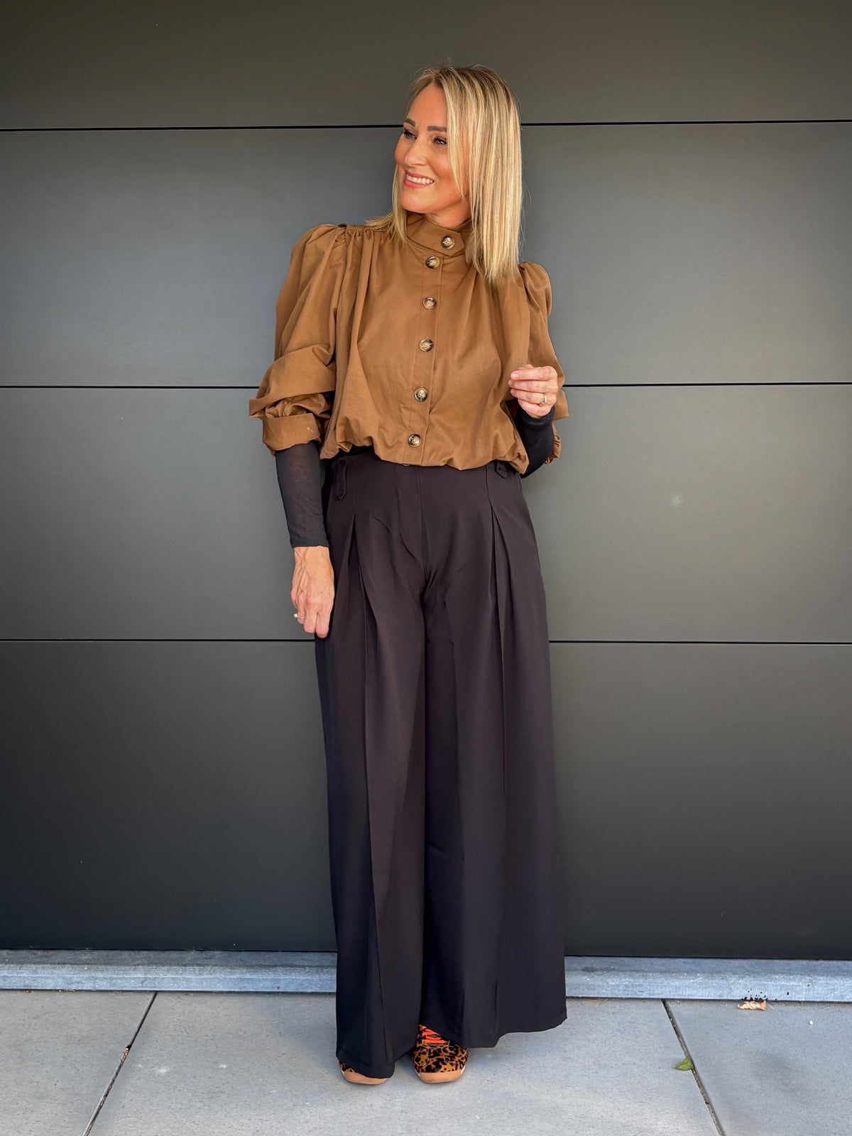 Vanessa hemd | Camel