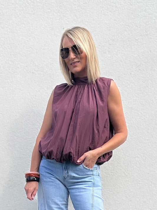 Yenthe top | Aubergine