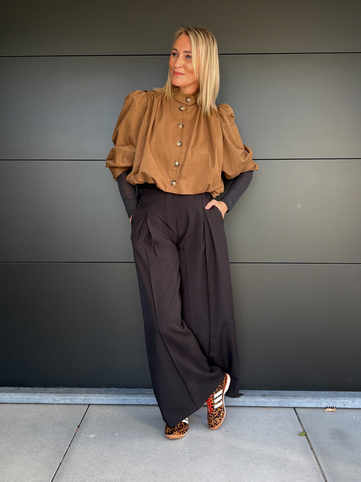 Vanessa hemd | Camel