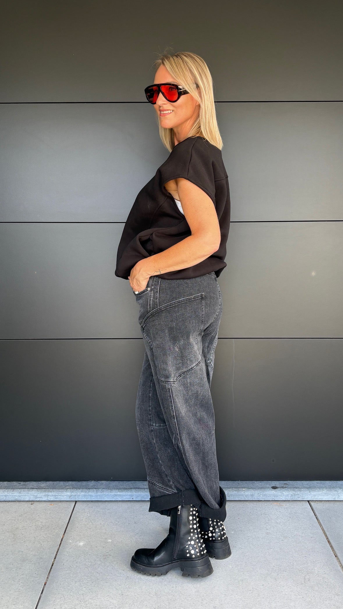 Clara jeans | Antraciet