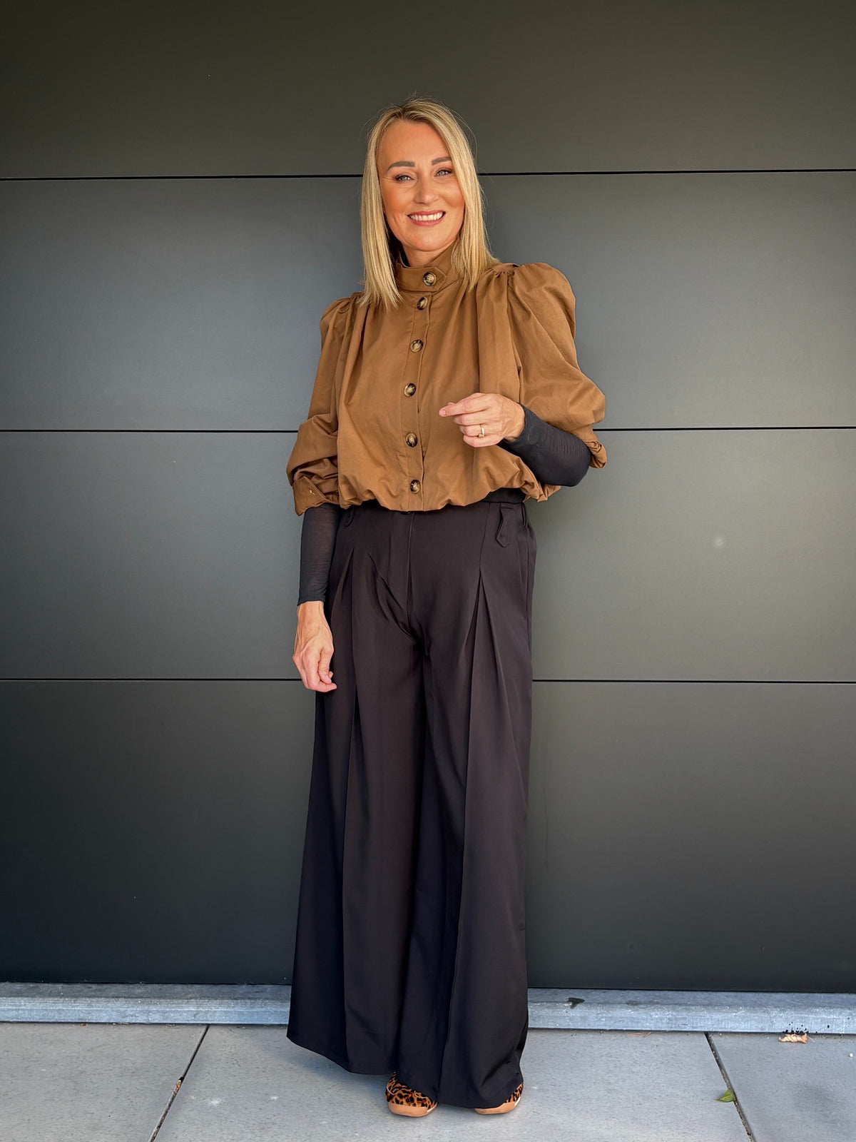 Vanessa hemd | Camel