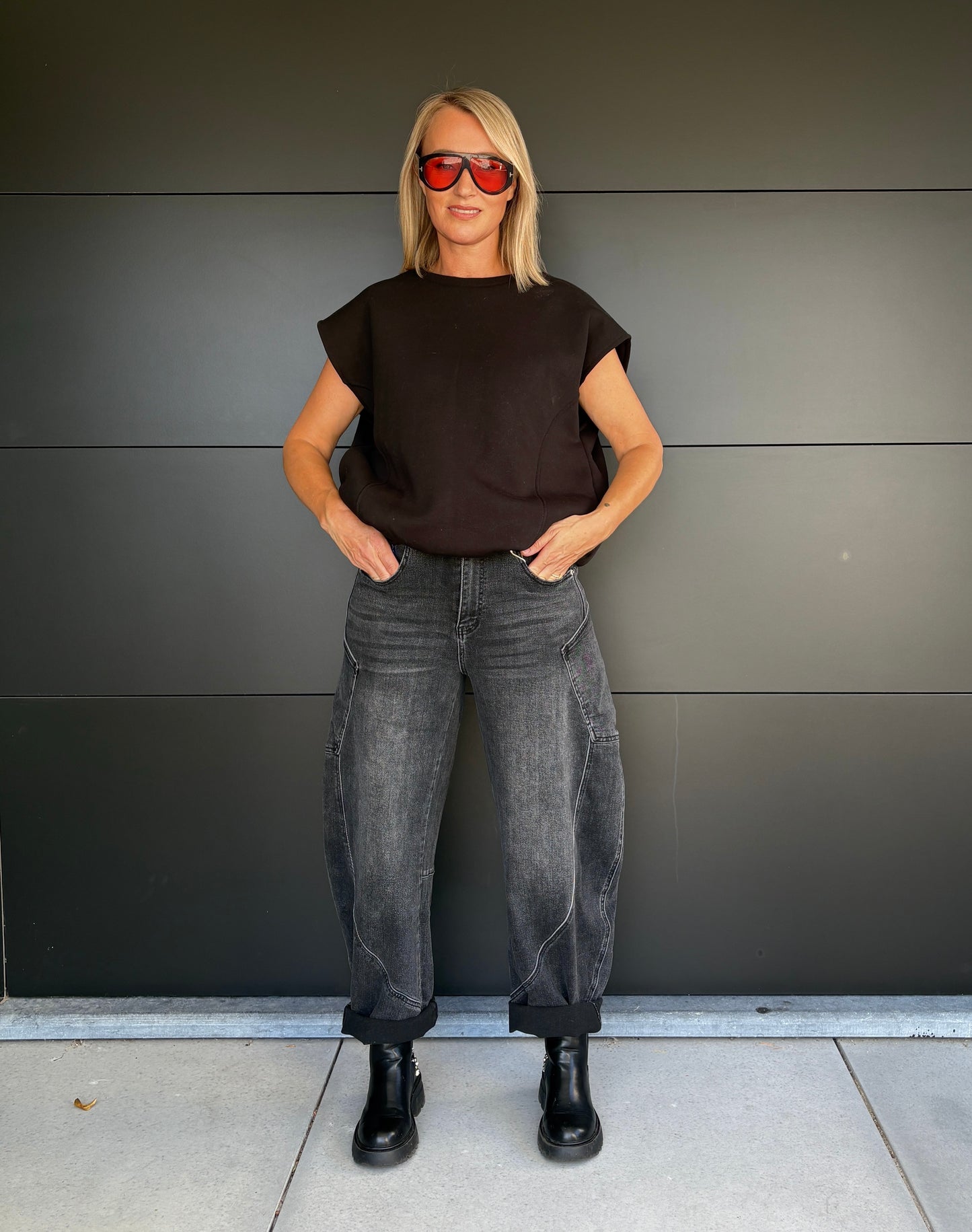 Clara jeans | Antraciet