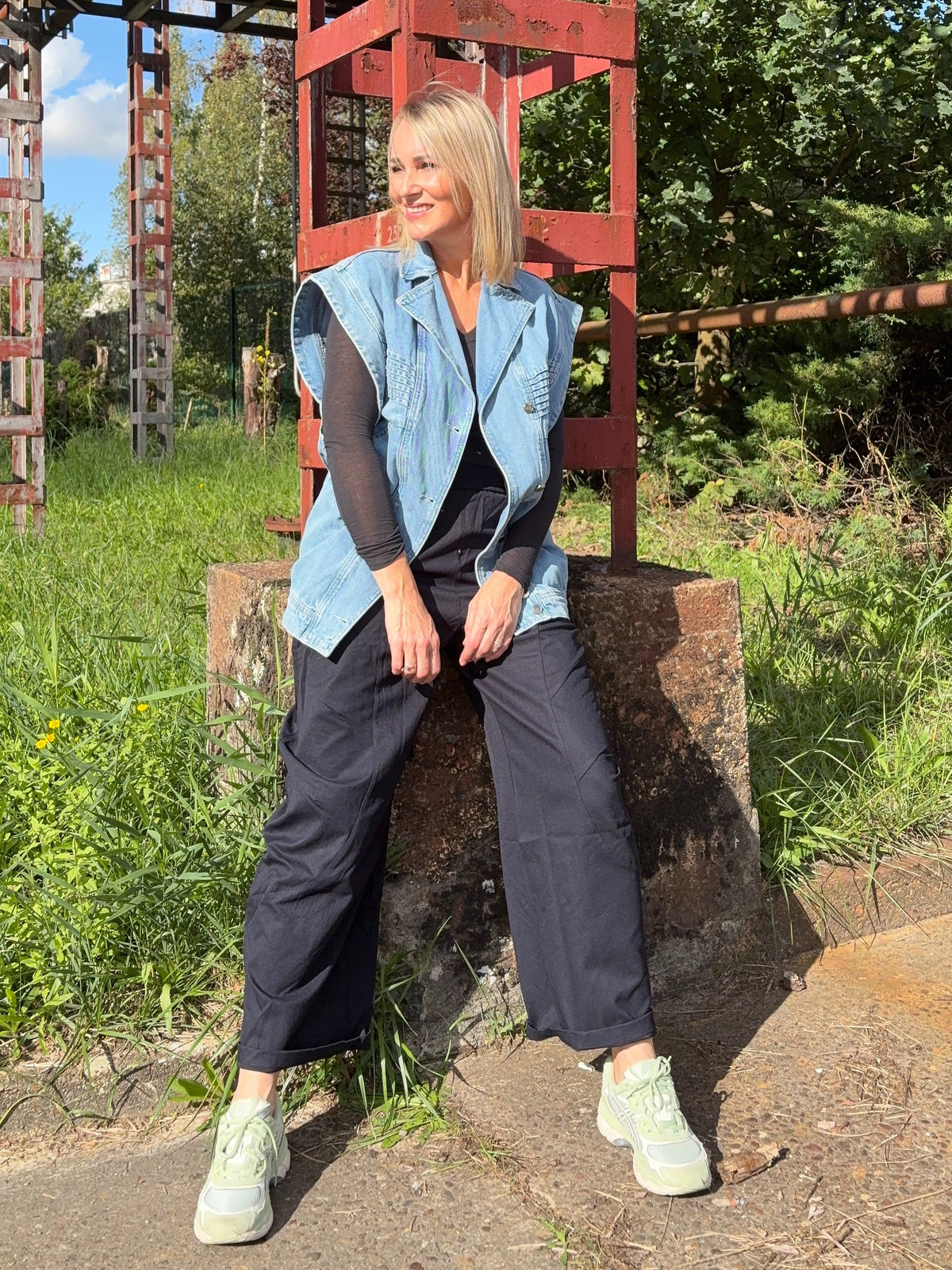 Manon gilet | Denim lichtblauw