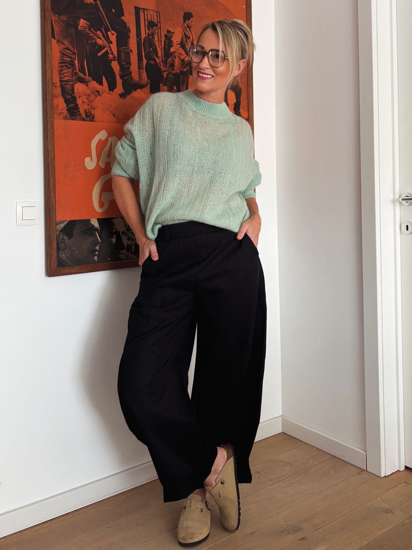 Sabine trui | Mintgroen