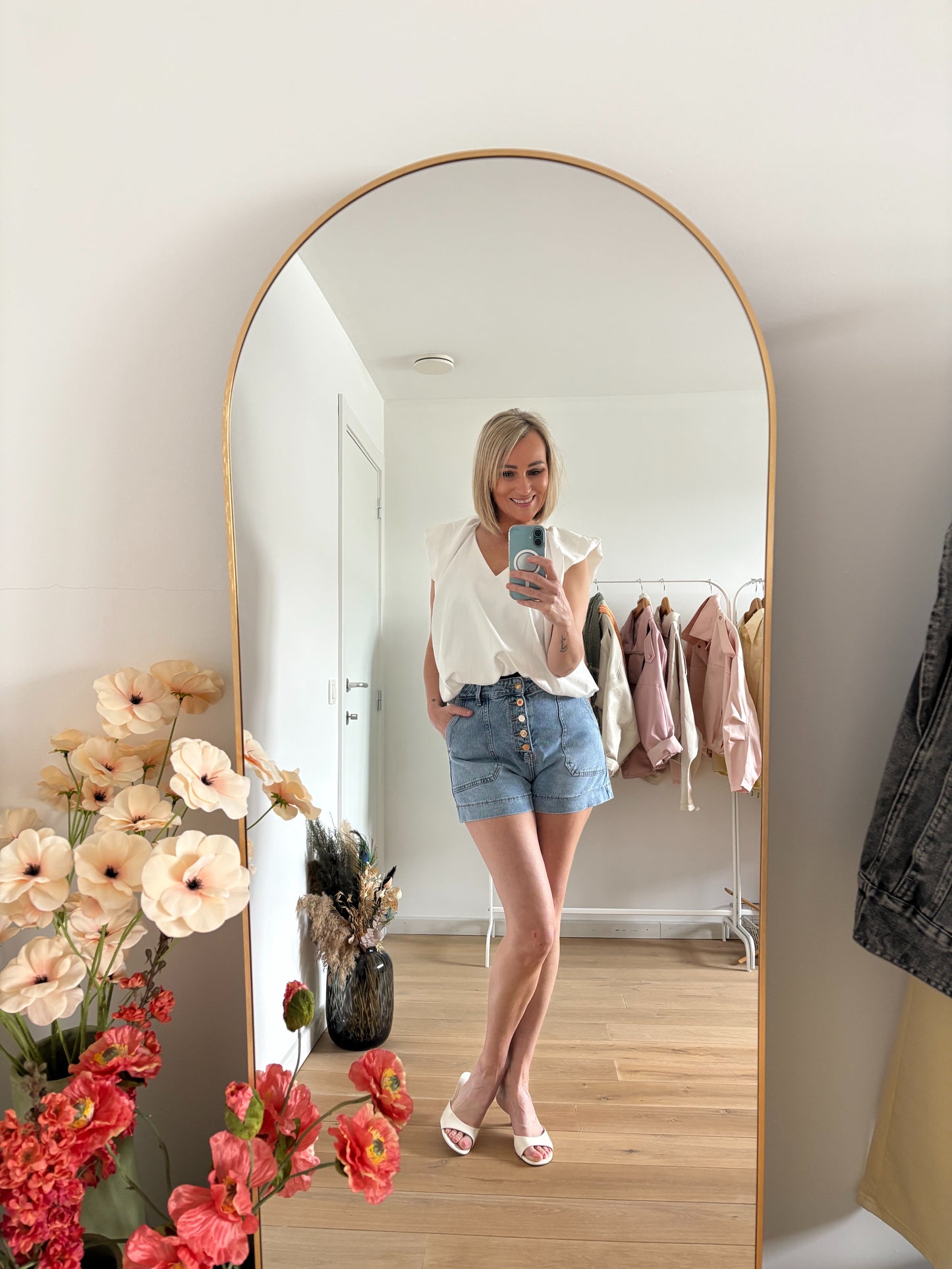 Eloise short | Blauw denim