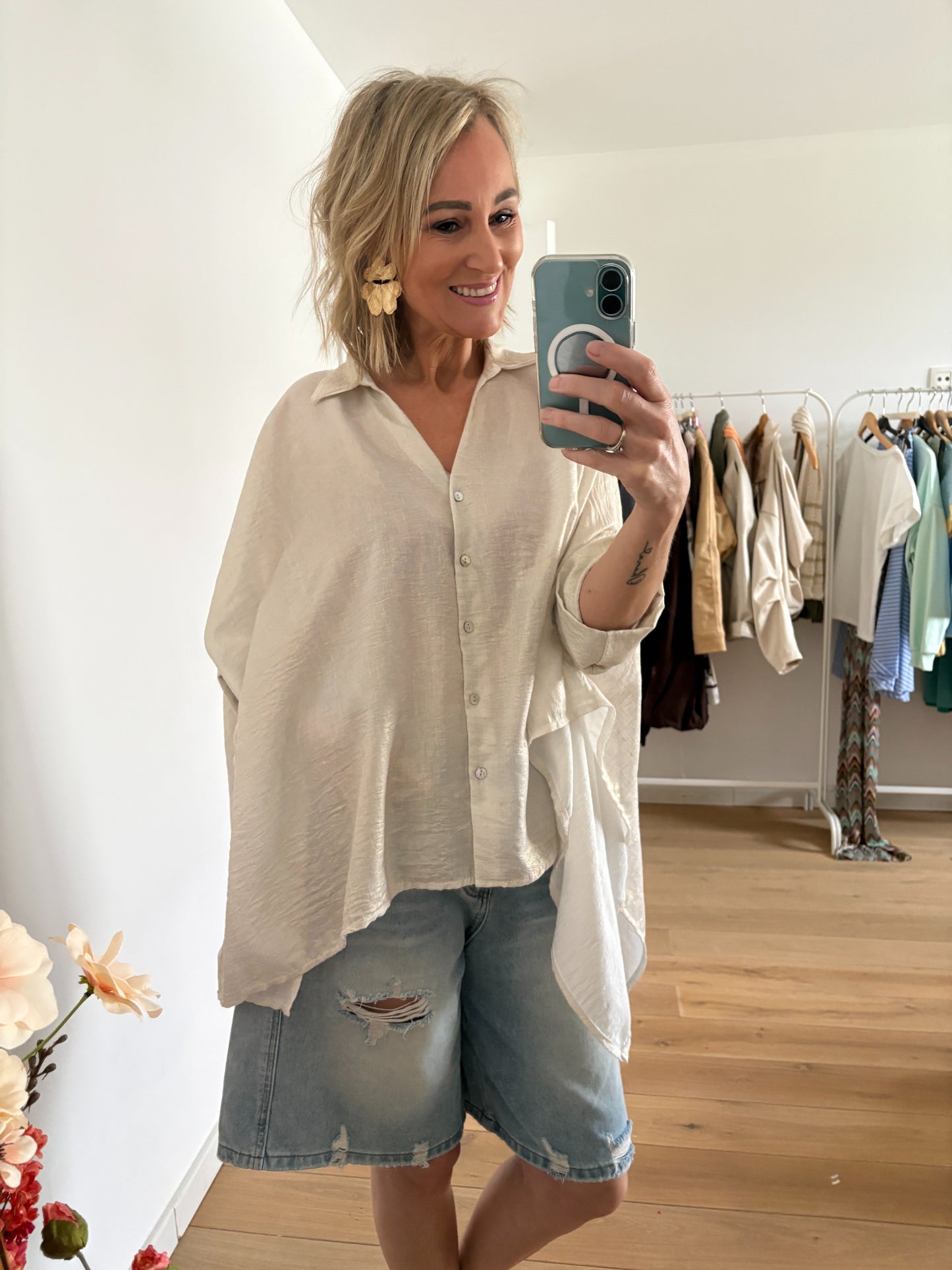 Eline denim bermuda | Blauw