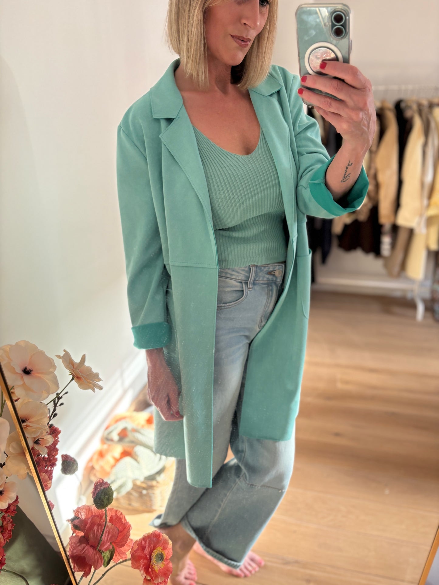 Maïté vest | Mintgroen