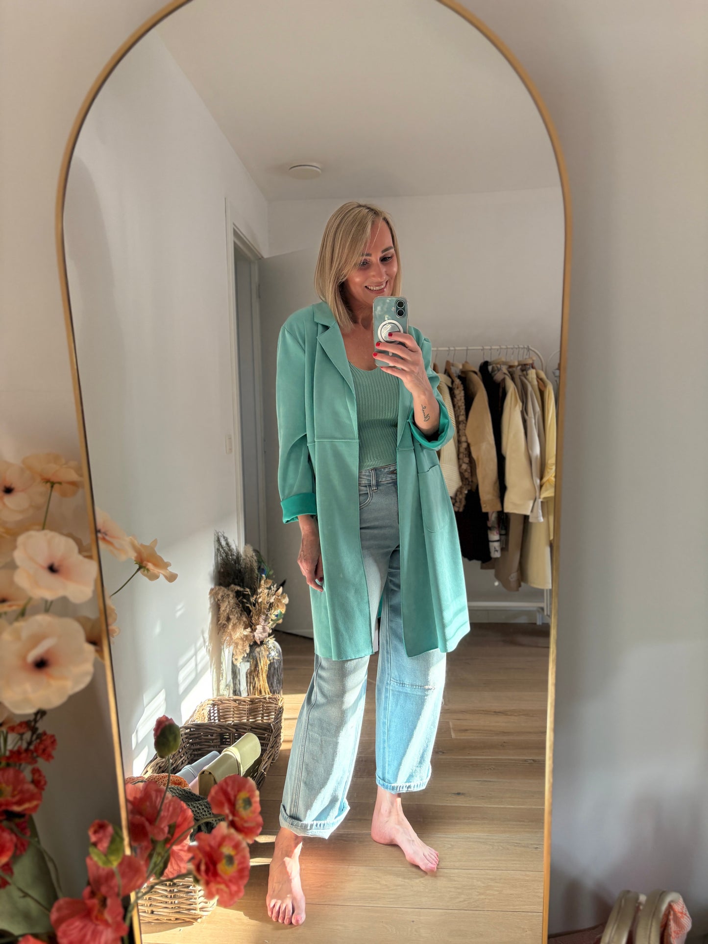 Maïté vest | Mintgroen